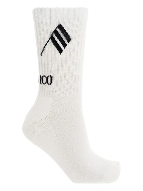 The Attico logo-detail ribbed socks - White - zdjęcie produktu nr 2