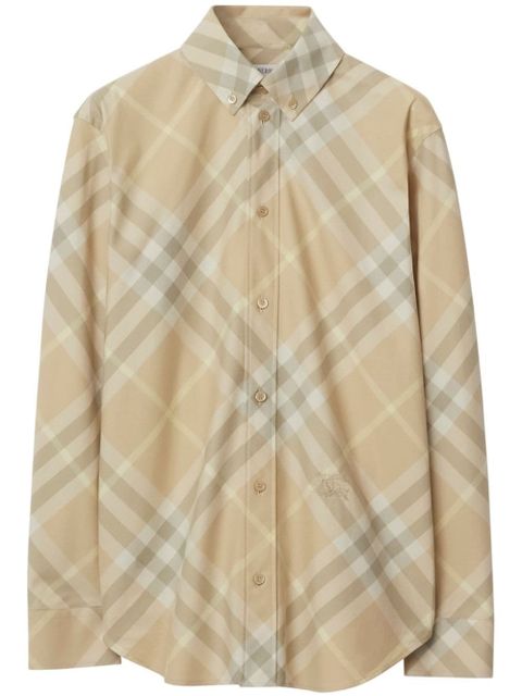 Burberry Vintage-check cotton shirt - Neutrals - zdjęcie produktu nr 1