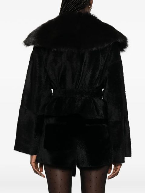 Nour Hammour Renata shearling jacket - Black