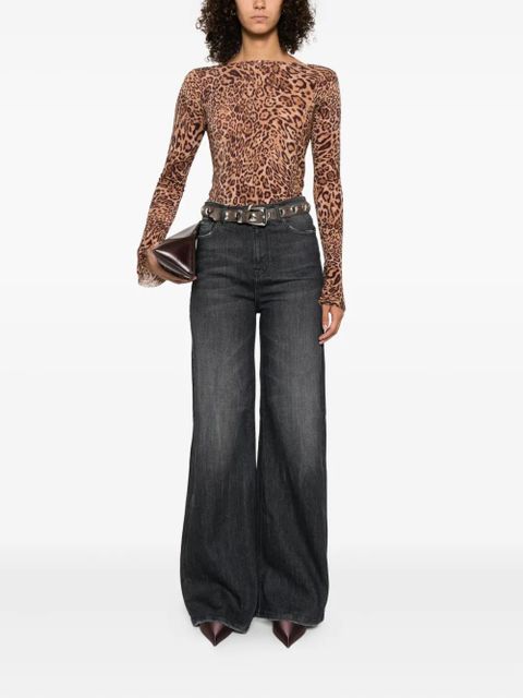 TWINSET bell-sleeve leopard-print top - Brown - zdjęcie produktu nr 2