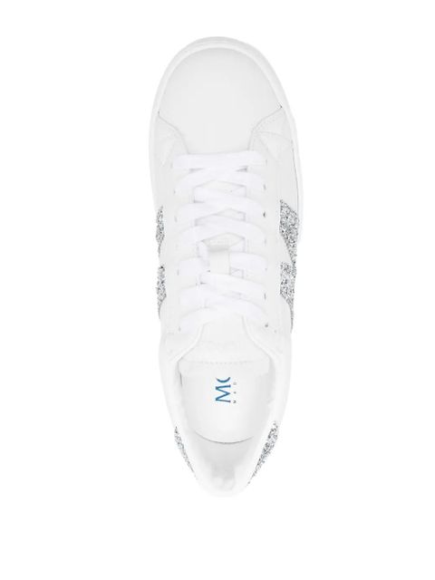 Moncler Monaco glitter-embellished sneakers - White