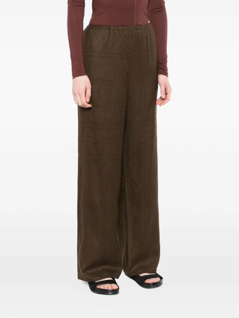 TOTEME exposed-seam detail trousers - Brown