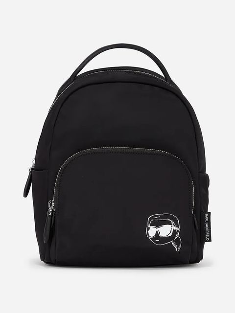 Karl Lagerfeld plecak IKON damski kolor czarny mały gładki A2W30180 - zdjęcie produktu nr 1