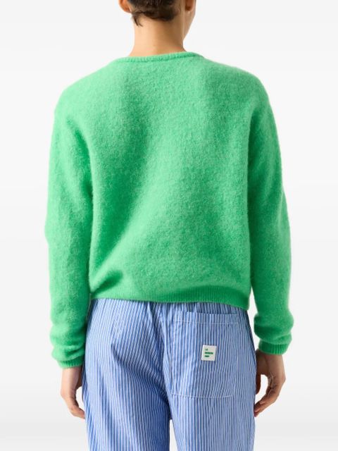 American Vintage round-neck buttoned cardigan - Green