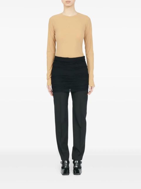 MM6 Maison Margiela draped-layer trousers - Black - zdjęcie produktu nr 2