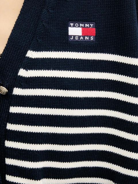 Tommy Jeans kardigan bawełniany kolor granatowy DW0DW20257