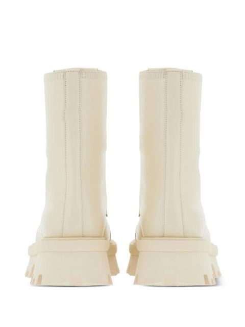 Ferragamo lace-up leather boots - White