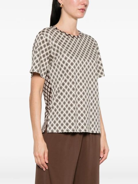Weekend Max Mara Wkdbussola patterned T-shirt - Neutrals
