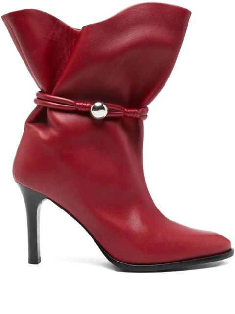 ISABEL MARANT 90mm Lolya leather boots - Red - zdjęcie produktu nr 1