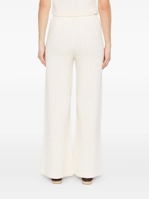 SANDRO ribbed pull-on trousers - Neutrals