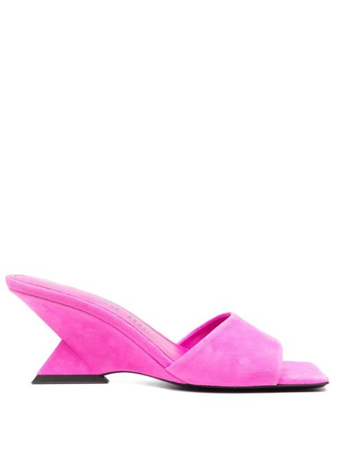 The Attico Cheope 75mm suede sandals - Pink - zdjęcie produktu nr 1