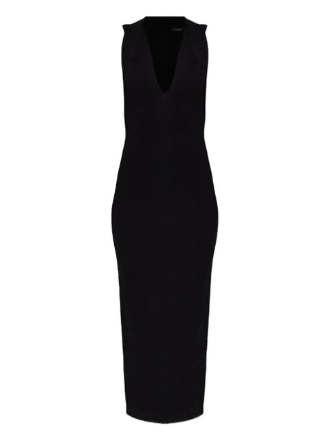 Balmain V-neck zip-up dress - Black - zdjęcie produktu nr 1