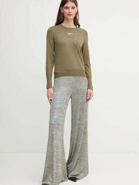 Dkny sweter damski kolor zielony lekki DJ5R0743 - zdjęcie produktu nr 2