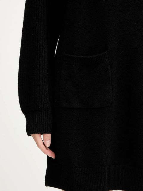 Liu Jo sukienka wełniana kolor czarny mini prosta MF5063 MS009