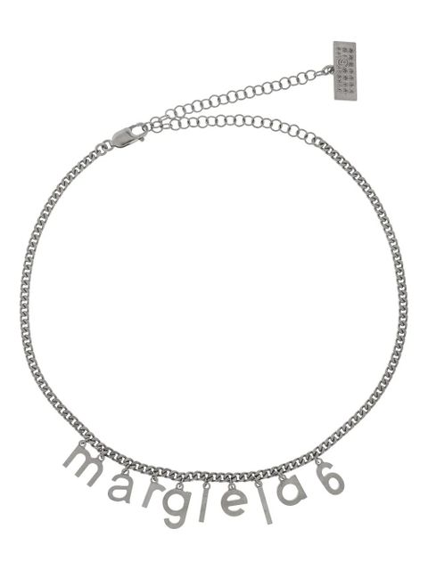MM6 Maison Margiela logo-lettering necklace - Silver - zdjęcie produktu nr 1