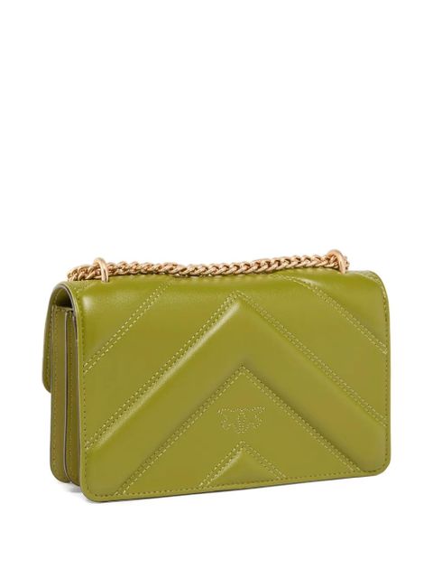 PINKO chevron-quilted leather cross body bag - Green