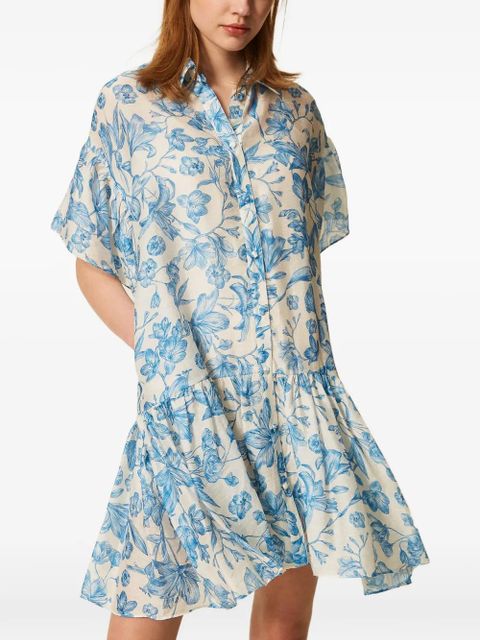 TWINSET floral-print shirt dress - Neutrals - zdjęcie produktu nr 2