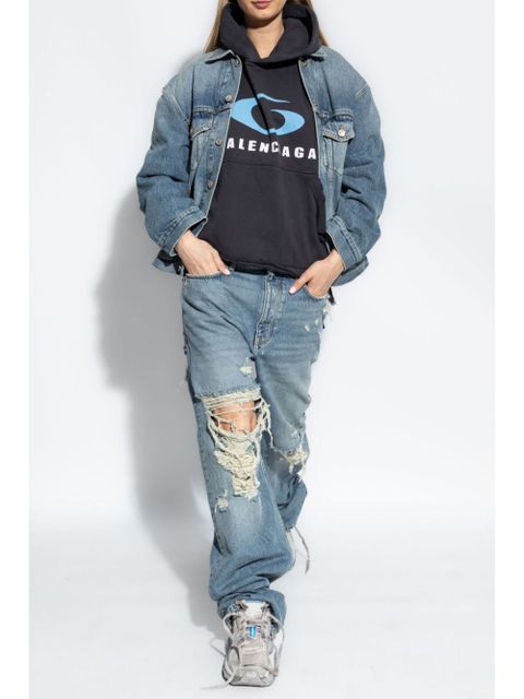 Balenciaga Hourglass denim jacket - Blue