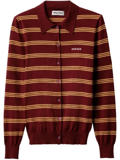 Miu Miu striped cardigan - Red - zdjęcie produktu nr 1
