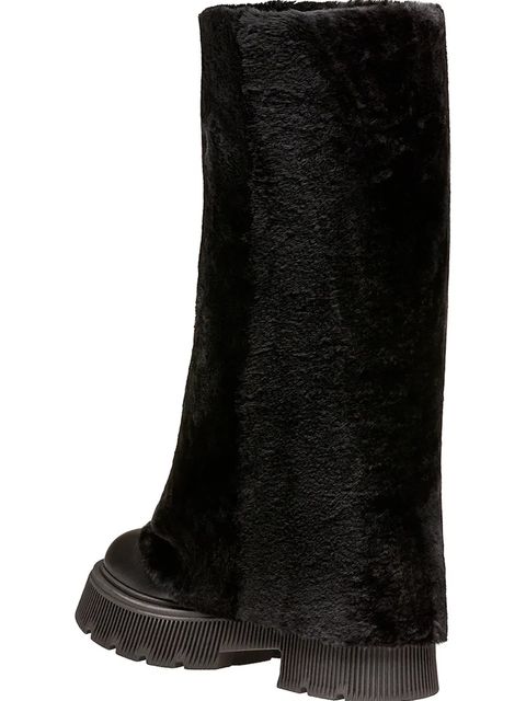 Bogner kozaki skórzane TURIN 8 A damskie kolor czarny na płaskim obcasie ocieplone 22542842