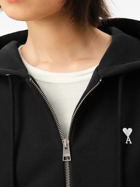 AMI Paris Ami De Coeur zipped hoodie - Black