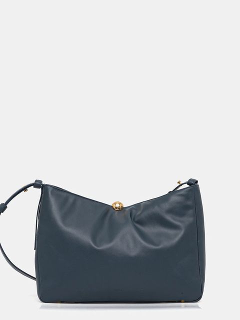 Furla torebka skórzana kolor niebieski WB01365.BX3168.GU000 - zdjęcie produktu nr 1