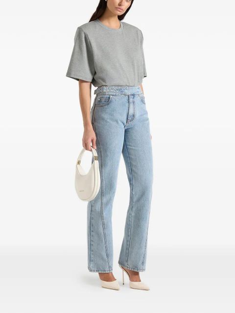 Manière De Voir Mia wide-shoulder T-shirt - Grey - zdjęcie produktu nr 2