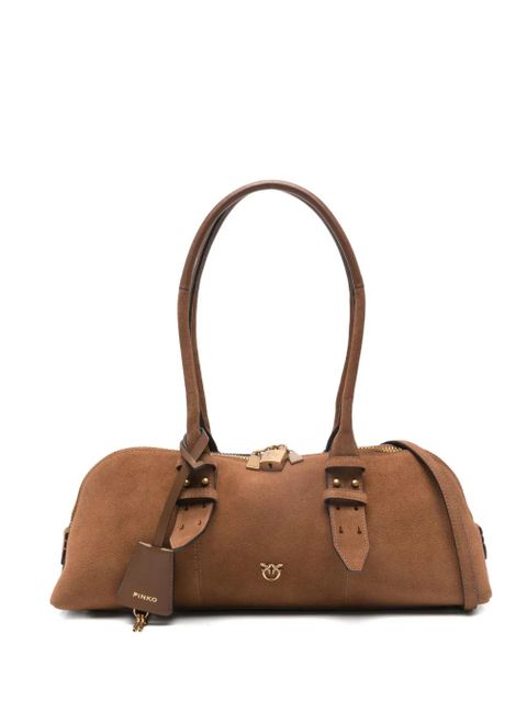 PINKO padlock suede tote bag - Brown - zdjęcie produktu nr 1