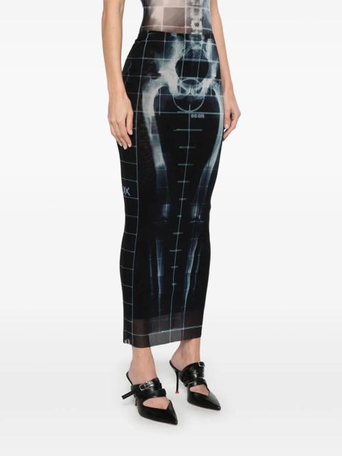 Jean Paul Gaultier X-Ray maxi skirt - Black