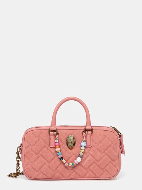 Kurt Geiger London torebka zamszowa KENSINGTON kolor różowy 3580957219 - zdjęcie produktu nr 1