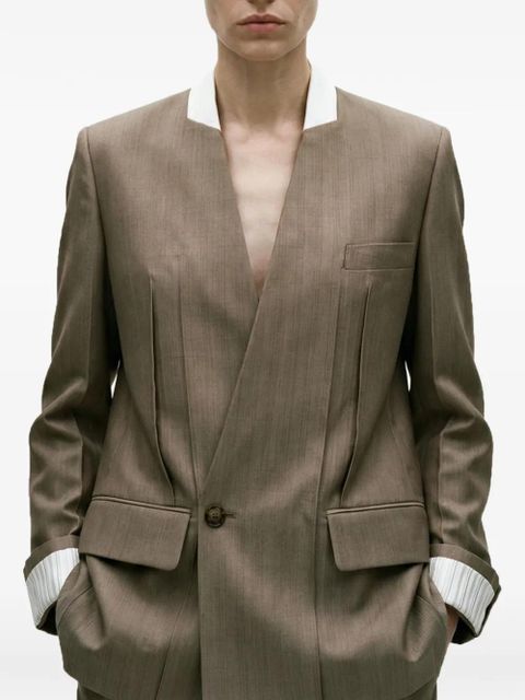 Victoria Beckham V-neck blazer - Neutrals - zdjęcie produktu nr 2