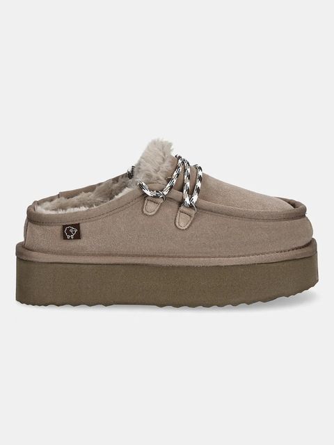 Answear.LAB śniegowce zamszowe kolor beżowy