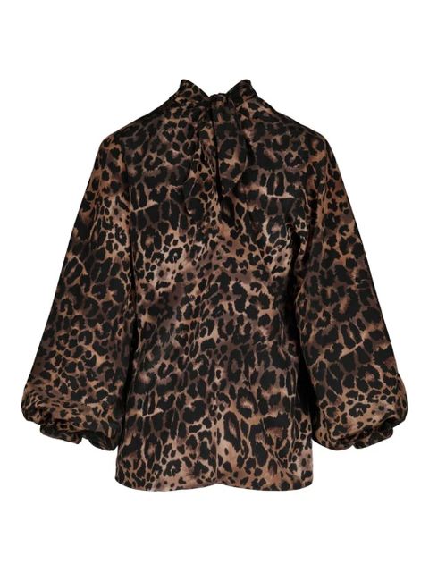 Johanna Ortiz Intricate Islands bishop-sleeves top - Brown