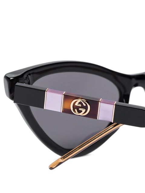 Gucci Eyewear GG logo cat-eye framed sunglasses - Black