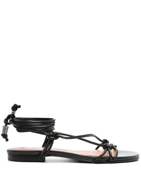 GANNI knotted sandals - Black