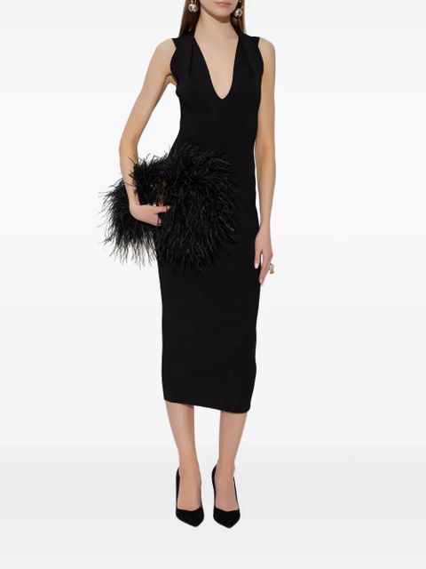 Balmain V-neck zip-up dress - Black - zdjęcie produktu nr 2