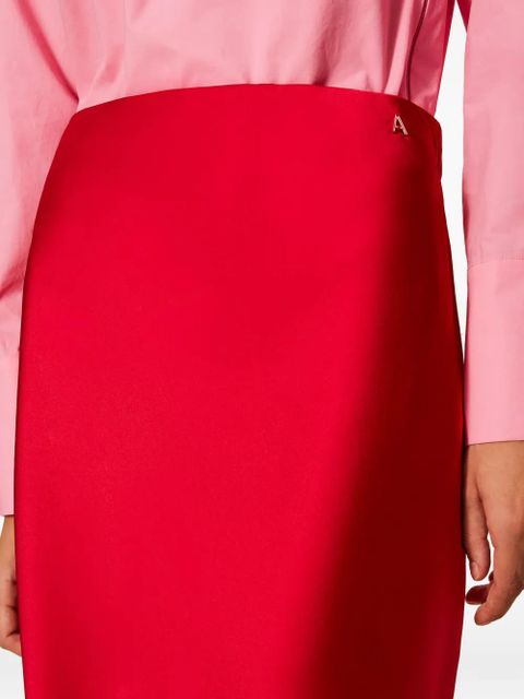 TWINSET A-line satin skirt - Red