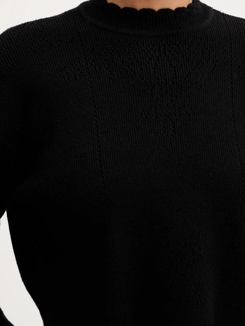 Twinset sweter z domieszką wełny damski kolor czarny 252TT3210