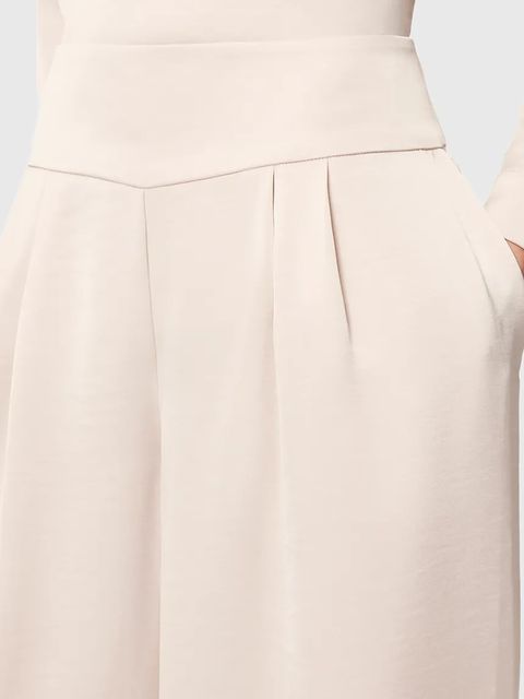 AllSaints spodnie LEANNE damskie kolor biały szerokie medium waist W015TD