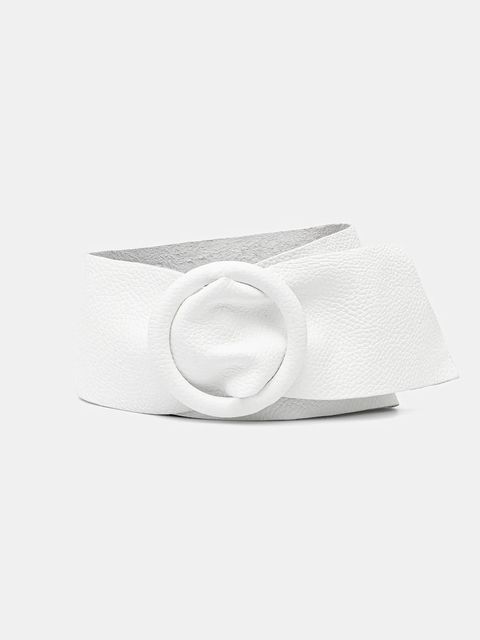 Answear.LAB pasek skórzany damski kolor biały