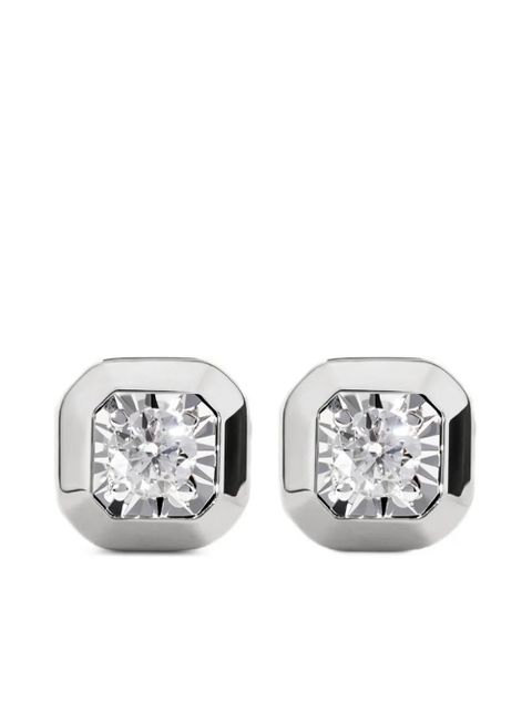 Monica Vinader square stud earrings - Silver - zdjęcie produktu nr 1