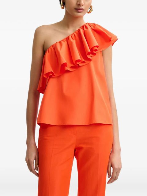 Essentiel Antwerp ruffled asymmetric blouse - Orange