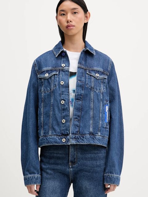 Karl Lagerfeld Jeans kurtka jeansowa kolor granatowy przejściowa A1W14002 - zdjęcie produktu nr 1