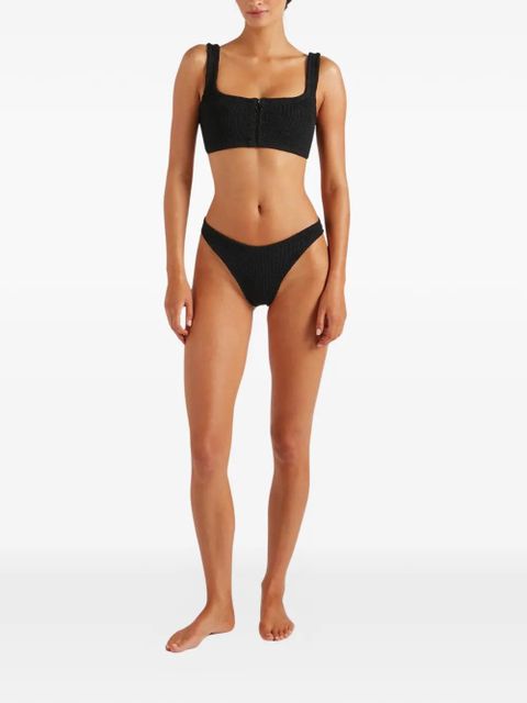 Hunza G Dallas zip-front bikini - Black