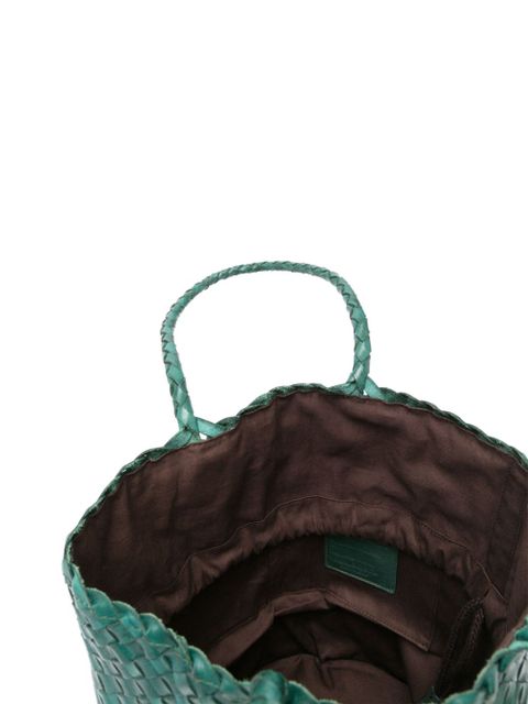 DRAGON DIFFUSION Jacky interwoven leather bucket bag - Green