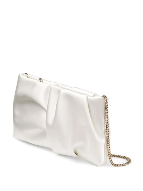 Jimmy Choo Bonny gathered clutch bag - White