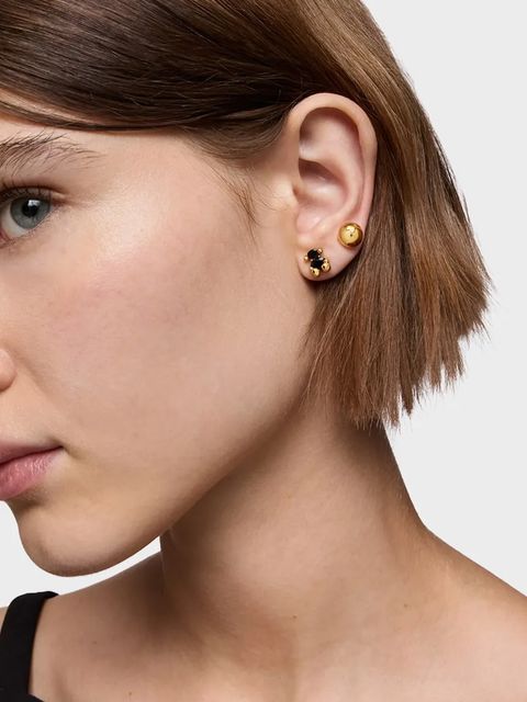 Tous kolczyki ze srebra pokrytego złotem Bold Bear Gem 1004226800