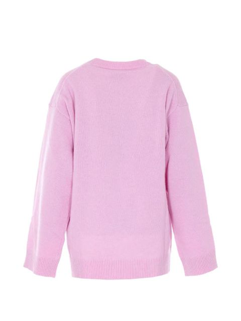 GANNI Ring of Roses crew-neck sweater - Pink - zdjęcie produktu nr 2