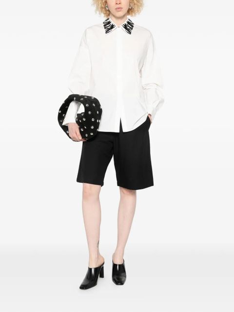Max Mara embellished-collar shirt - White