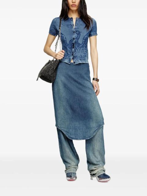 Diesel small CHARM-D quilted chain bucket bag - Black - zdjęcie produktu nr 2